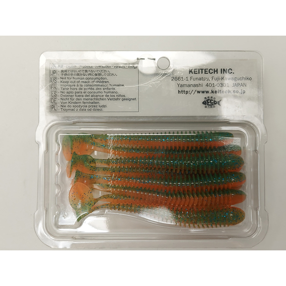 Силікон Keitech Swing Impact 4" (8 шт/упак), колір:pal#11 rotten carrot, Довжина силікону: 4" (10.2 см), Колір силікону: PAL#11 Rotten Carrot, фото , изображение 11