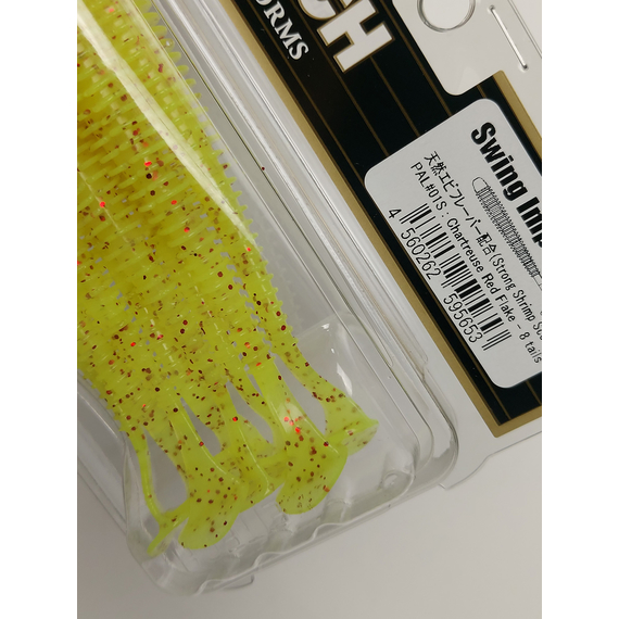 Силікон Keitech Swing Impact 4.5" (6 шт/упак), колір:pal#01 chartreuseredflake, Довжина силікону: 4.5" (11.4 см), Колір силікону: PAL#01 Chartreuse Red Flake, фото , изображение 11