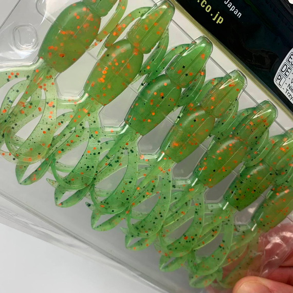 Силикон Keitech Crazy Flapper 3.6" (7 шт/упак) ц:ea#05 hot fire tiger, Длина силикона: 3.6" (9.1 см), Расцветка силикона: EA#05 Hot Fire Tiger, фото , изображение 6