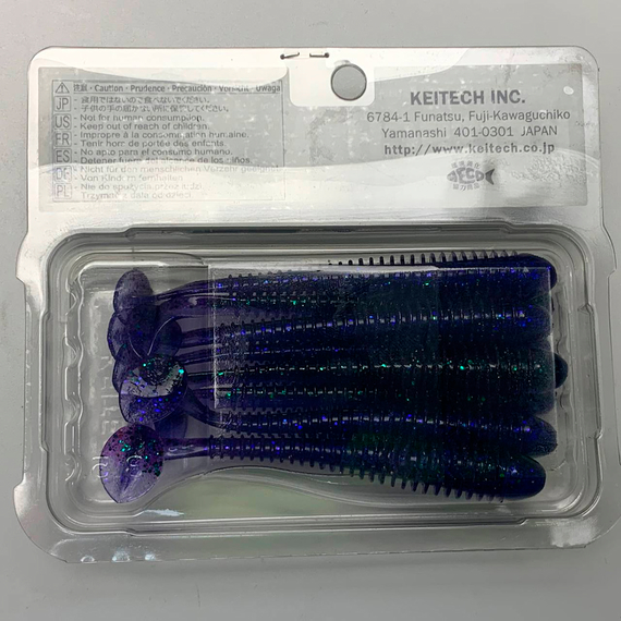 Силикон Keitech Swing Impact 3.5" (8 шт/упак) ц:408 electric june bug, Длина силикона: 3.5" (8.9 см), Расцветка силикона: 408 Electric June Bug, фото , изображение 10