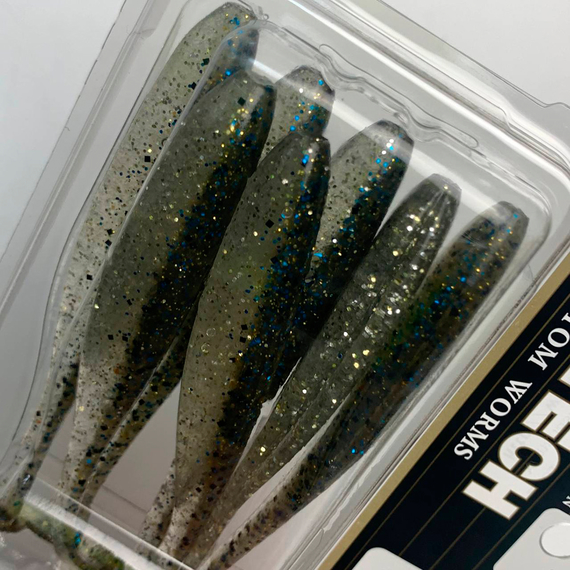 Силикон Keitech Easy Shiner 4" (7 шт/упак) ц:418 bluegill flash, Длина силикона: 4" (10.2 см), Расцветка силикона: 418 Bluegill Flash, фото , изображение 12