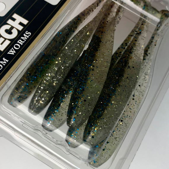 Силикон Keitech Easy Shiner 4" (7 шт/упак) ц:418 bluegill flash, Длина силикона: 4" (10.2 см), Расцветка силикона: 418 Bluegill Flash, фото , изображение 13