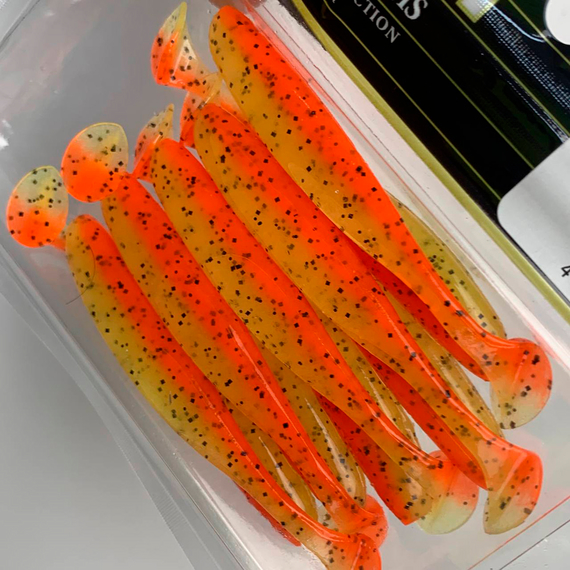 Силікон Keitech Easy Shiner 3" (10 шт/упак), колір:pal#08 spicy mustard, Довжина силікону: 3" (7.6 см), Колір силікону: PAL#08 Spicy Mustad, фото , изображение 9