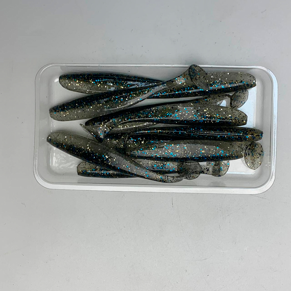 Силикон Keitech Easy Shiner 3" (10 шт/упак) ц:418 bluegill flash, Длина силикона: 3" (7.6 см), Расцветка силикона: 418 Bluegill Flash, фото , изображение 14