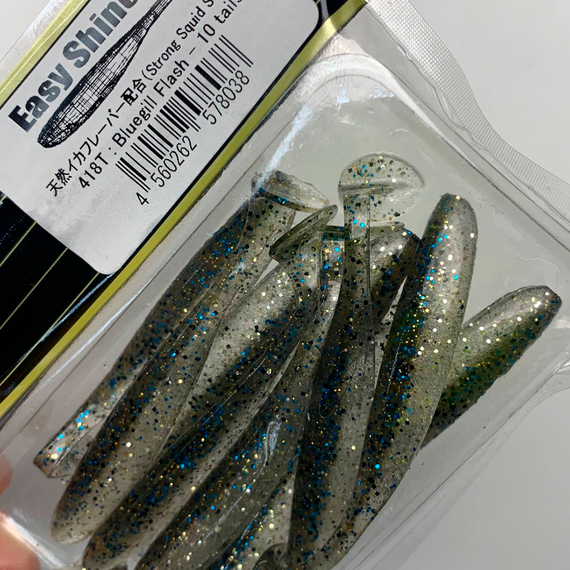 Силикон Keitech Easy Shiner 3" (10 шт/упак) ц:418 bluegill flash, Длина силикона: 3" (7.6 см), Расцветка силикона: 418 Bluegill Flash, фото , изображение 12