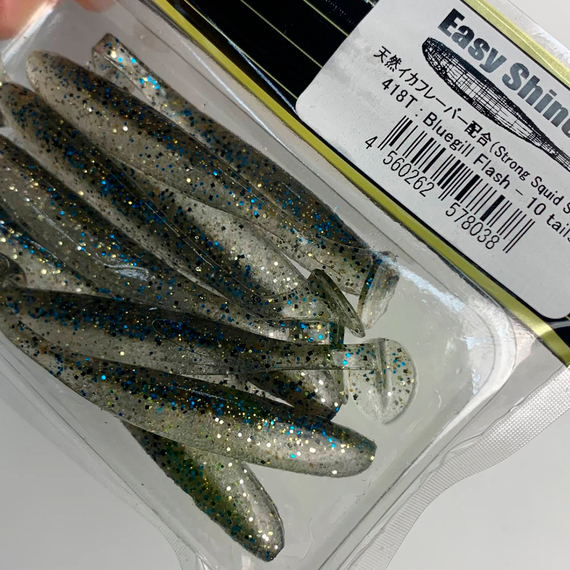 Силикон Keitech Easy Shiner 3" (10 шт/упак) ц:418 bluegill flash, Длина силикона: 3" (7.6 см), Расцветка силикона: 418 Bluegill Flash, фото , изображение 17