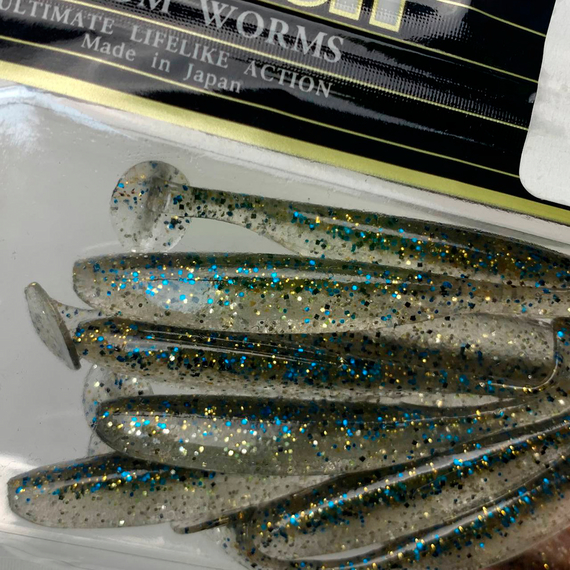Силикон Keitech Easy Shiner 3" (10 шт/упак) ц:418 bluegill flash, Длина силикона: 3" (7.6 см), Расцветка силикона: 418 Bluegill Flash, фото , изображение 13