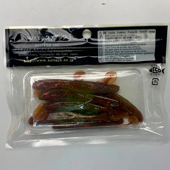 Силікон Keitech Easy Shiner 3" (10 шт/упак), колір:pal#07 motoroil red flake, Довжина силікону: 3" (7.6 см), Колір силікону: pal#07 motoroil red flake, фото , изображение 18