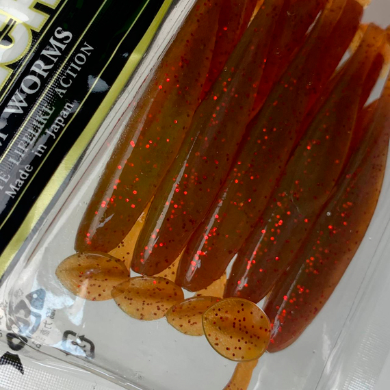Силікон Keitech Easy Shiner 3" (10 шт/упак), колір:pal#07 motoroil red flake, Довжина силікону: 3" (7.6 см), Колір силікону: pal#07 motoroil red flake, фото , изображение 8