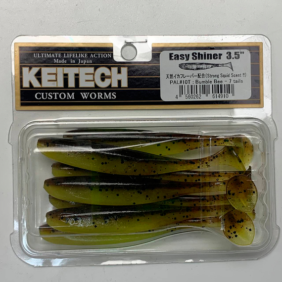 Силікон Keitech Easy Shiner 3" (10 шт/упак), колір:pal#10 bumblebee, Довжина силікону: 3" (7.6 см), Колір силікону: PAL#10 Bumblebee, фото , изображение 7