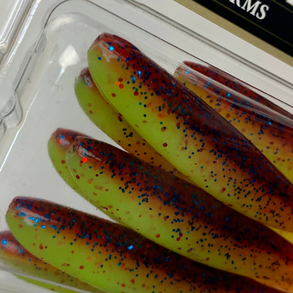 Силікон Keitech Easy Shiner 3.5" (7 шт/уп), колір:ea#15 grape chart red flk, Довжина силікону: 3.5" (8.9 см), Колір силікону: ea#15 grape chart red flk, фото , изображение 11