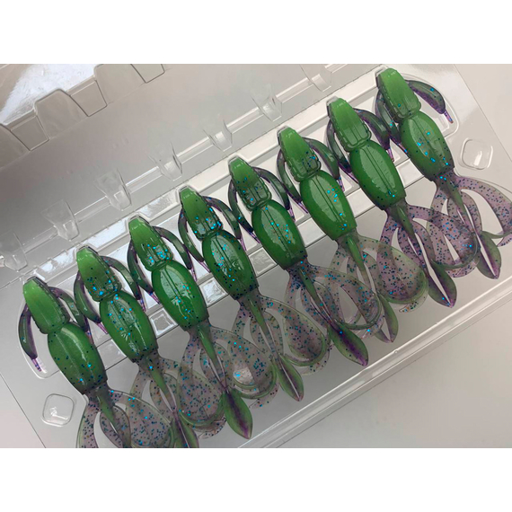 Силікон Keitech Crazy Flapper 2.8" (8 шт/уп), колір: pal#06 violet lime berry, Довжина силікону: 2.8" (7.1 см), Колір силікону: PAL#06 Violet Lime Berry, фото , изображение 7