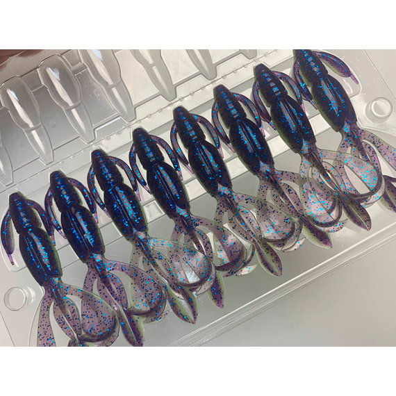 Силікон Keitech Crazy Flapper 2.8" (8 шт/уп), колір: pal#06 violet lime berry, Довжина силікону: 2.8" (7.1 см), Колір силікону: PAL#06 Violet Lime Berry, фото , изображение 6
