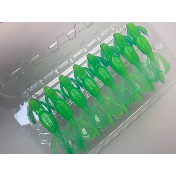 Силікон Keitech Crazy Flapper 2.8" (8 шт/уп), колір: pal#03 ice chartreuse, Довжина силікону: 2.8" (7.1 см), Колір силікону: PAL#03 Ice Chartreuse, фото , изображение 9