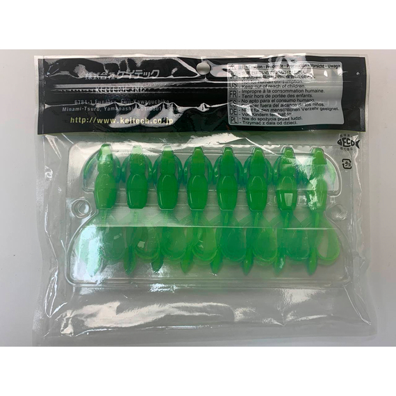 Силікон Keitech Crazy Flapper 2.8" (8 шт/уп), колір: pal#03 ice chartreuse, Довжина силікону: 2.8" (7.1 см), Колір силікону: PAL#03 Ice Chartreuse, фото , изображение 6