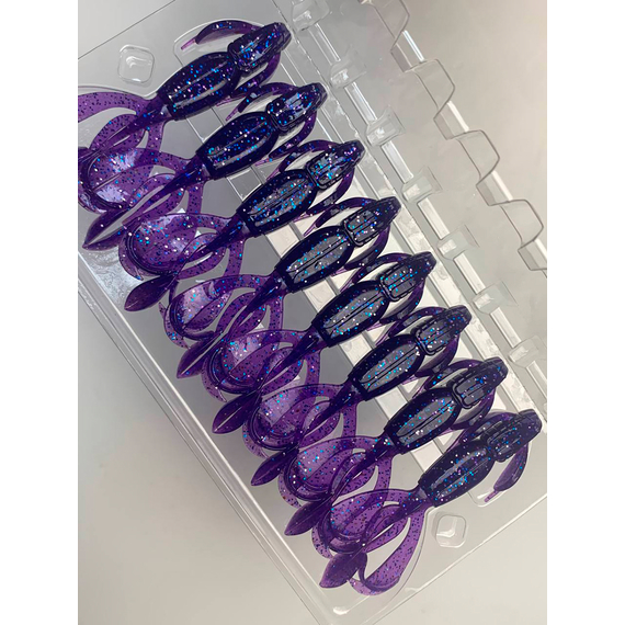 Силікон Keitech Crazy Flapper 2.8" (8 шт/уп), колір: ea#04 violet, Довжина силікону: 2.8" (7.1 см), Колір силікону: EA#04 Violet, фото , изображение 7