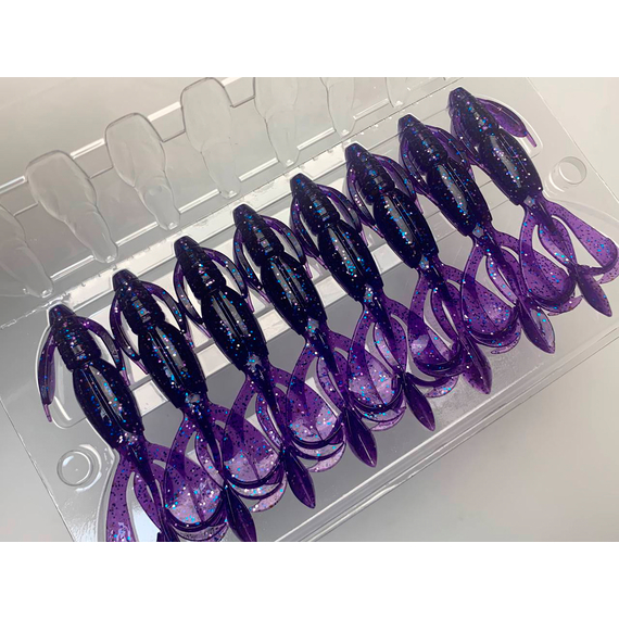 Силікон Keitech Crazy Flapper 2.8" (8 шт/уп), колір: ea#04 violet, Довжина силікону: 2.8" (7.1 см), Колір силікону: EA#04 Violet, фото , изображение 6