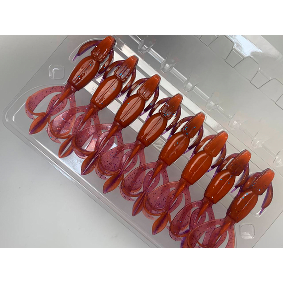 Силікон Keitech Crazy Flapper 2.8" (8 шт/уп), колір: pal#09 violet fire, Довжина силікону: 2.8" (7.1 см), Колір силікону: PAL#09 Violet Fire, фото , изображение 6