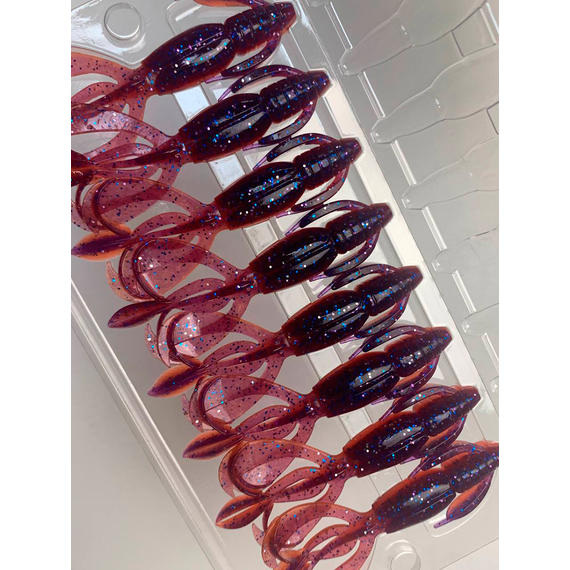 Силікон Keitech Crazy Flapper 2.8" (8 шт/уп), колір: pal#09 violet fire, Довжина силікону: 2.8" (7.1 см), Колір силікону: PAL#09 Violet Fire, фото , изображение 7
