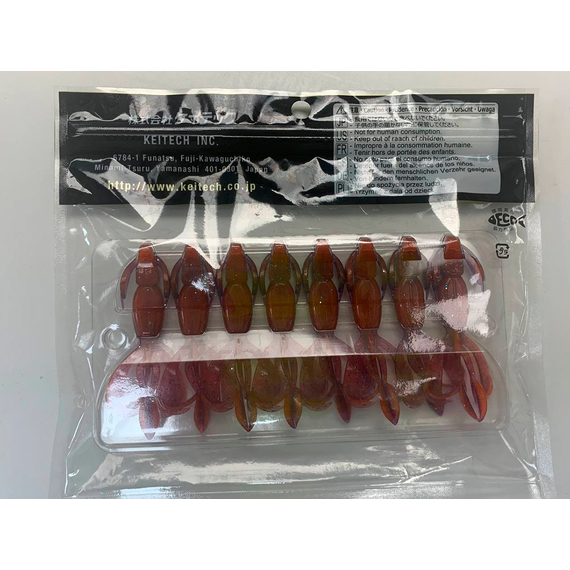 Силікон Keitech Crazy Flapper 2.8" (8 шт/уп), колір: pal#09 violet fire, Довжина силікону: 2.8" (7.1 см), Колір силікону: PAL#09 Violet Fire, фото , изображение 11