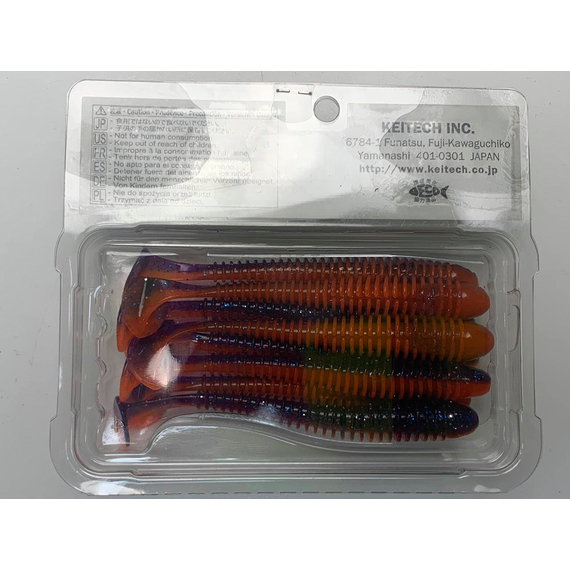 Силікон Keitech Swing Impact 4" (8 шт/упак), колір:pal#09 violet fire, Довжина силікону: 4" (10.2 см), Колір силікону: PAL#09 Violet Fire, фото , изображение 14