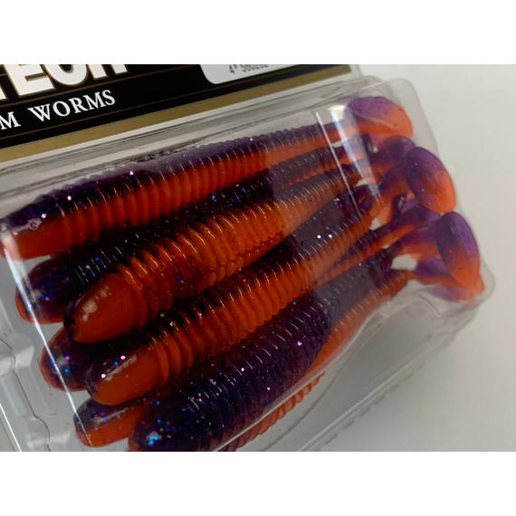 Силікон Keitech Swing Impact 4" (8 шт/упак), колір:pal#09 violet fire, Довжина силікону: 4" (10.2 см), Колір силікону: PAL#09 Violet Fire, фото , изображение 8