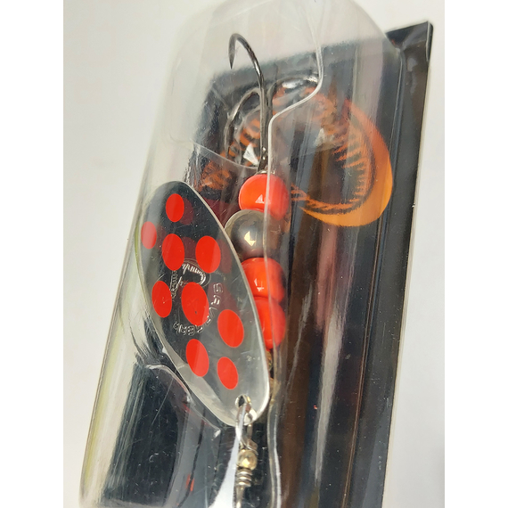 Блешня Savage Gear Caviar Spinner #4 18.0 g 04-Fluo Orange & Silver, Вага блешні: 18g, Колір блешні: Fluo Orange Silver, фото , изображение 7