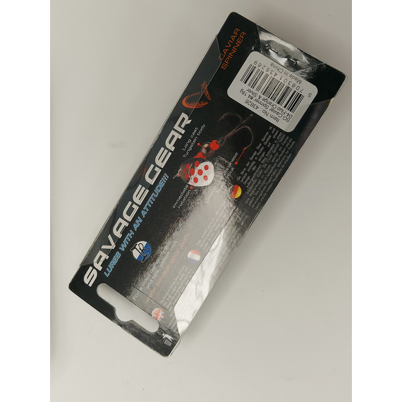 Блешня Savage Gear Caviar Spinner #4 18.0 g 04-Fluo Orange & Silver, Вага блешні: 18g, Колір блешні: Fluo Orange Silver, фото , изображение 9