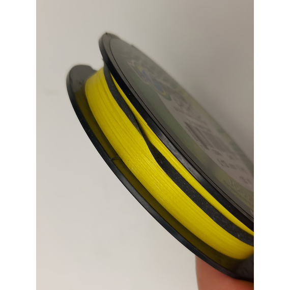 Шнур PowerPro Hi-Vis Yellow 135m d=0.13mm 8kg/18lb, Діаметр: 0.13mm, Розмотування: 135m, Колір: желтый, фото , изображение 5