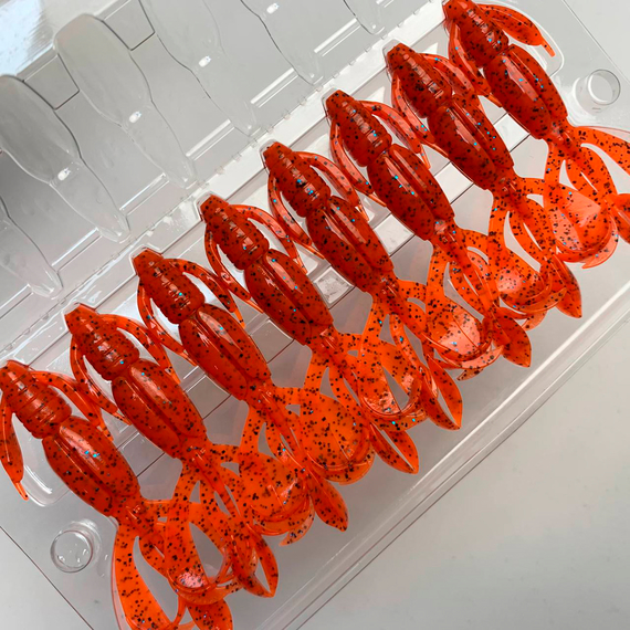 Силікон Keitech Crazy Flapper 2.8" (8 шт/упак), колір: ea#13 spicy mustard/blue, Довжина силікону: 2.8" (7.1 см), Колір силікону: EA#13 Spicy Mustard/Blue, фото , изображение 7