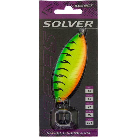 Блешня Select Solver 10.0g 71mm #10, Вага блешні: 10г, Колір блешні: 10, фото , изображение 2