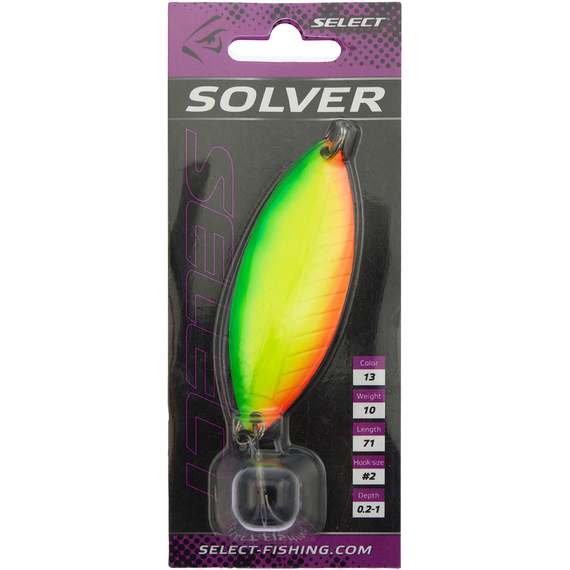Блешня Select Solver 10.0g 71mm #13, Вага блешні: 10г, Колір блешні: 13, фото , изображение 2