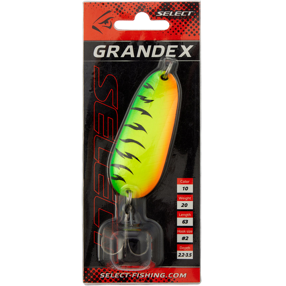 Блешня Select Grandex 20.0g 63mm #10, Вага блешні: 20г, Колір блешні: 10, фото , изображение 2
