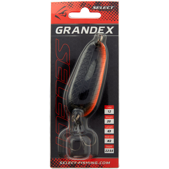 Блешня Select Grandex 20.0g 63mm #12, Вага блешні: 20г, Колір блешні: 12, фото , изображение 2