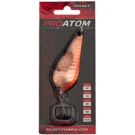 Блешня Select ProAtom 15.0g 65mm #07, Вага блешні: 15г, Колір блешні: 07, фото , изображение 2