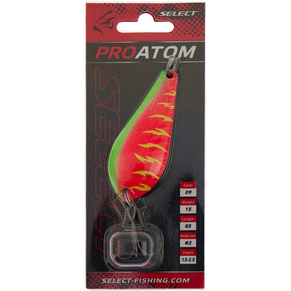 Блешня Select ProAtom 15.0g 65mm #09, Вес: 15г, Цвет блесны: 09, фото , изображение 2