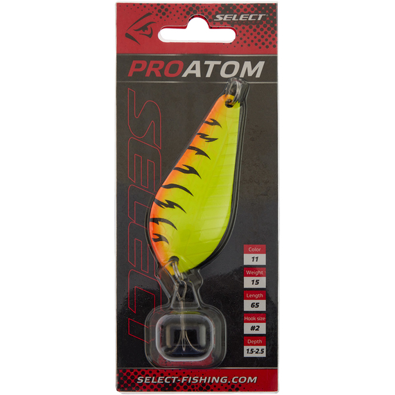 Блешня Select ProAtom 15.0g 65mm #11, Вага блешні: 15г, Колір блешні: 11, фото , изображение 2