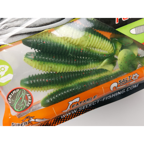 Силікон Select Fatfish 3" col.203 (6 шт/упак), Довжина силікону: 3" (7.62 см), Колір силікону: 203, фото , изображение 9