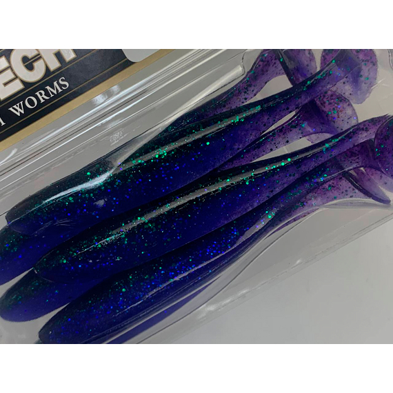 Силикон Keitech Easy Shiner 4.5" (6 шт/упак) ц:408 electric june bug, Длина силикона: 4.5" (11.4 см), Расцветка силикона: 408 Electric June Bug, фото , изображение 8
