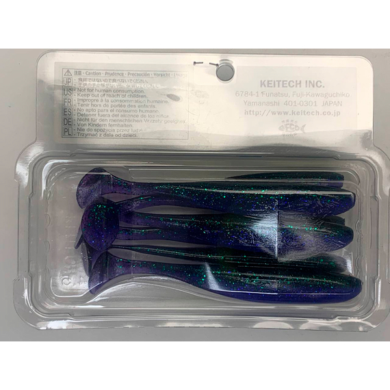 Силикон Keitech Easy Shiner 4.5" (6 шт/упак) ц:408 electric june bug, Длина силикона: 4.5" (11.4 см), Расцветка силикона: 408 Electric June Bug, фото , изображение 13