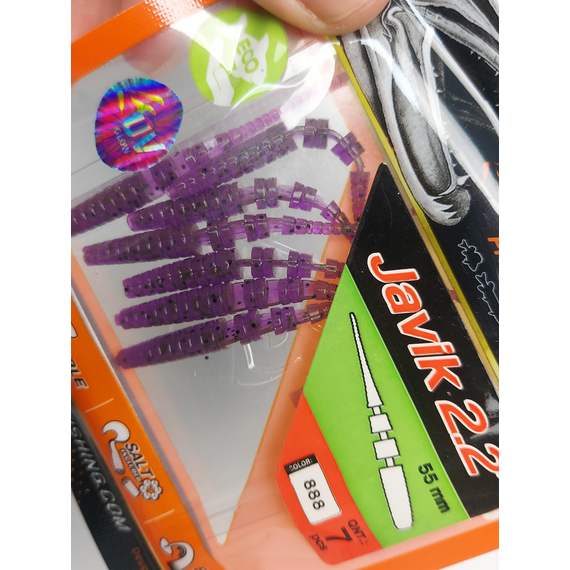 Силикон Select Javik 2.2" col.888 (7 шт/упак), Длина силикона: 2.2" (5.59 см), Расцветка силикона: 888, фото , изображение 7