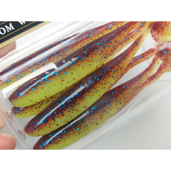 Силікон Keitech Easy Shiner 3.5" (7 шт/уп), колір:ea#15 grape chart red flk, Довжина силікону: 3.5" (8.9 см), Колір силікону: ea#15 grape chart red flk, фото , изображение 15