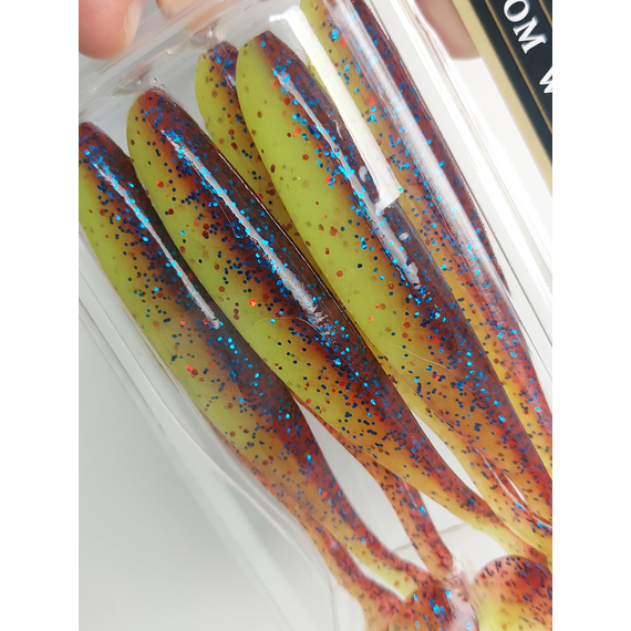 Силікон Keitech Easy Shiner 3.5" (7 шт/уп), колір:ea#15 grape chart red flk, Довжина силікону: 3.5" (8.9 см), Колір силікону: ea#15 grape chart red flk, фото , изображение 13