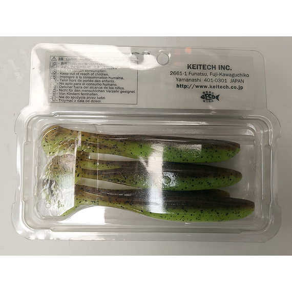 Силікон Keitech Easy Shiner 4.5" (6 шт/упак), колір:401 greenpumpkinpp.chart, Довжина силікону: 4.5" (11.4 см), Колір силікону: 401 GreenPumpkinPP.Chart, фото , изображение 11
