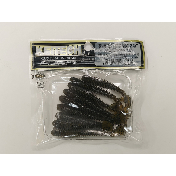 Силікон Keitech Swing Impact 2.5" (10 шт/упак), колір:101 green pumpkin pp., Довжина силікону: 2.5" (6.3 см), Колір силікону: 101 Green Pumpkin PP, фото , изображение 3