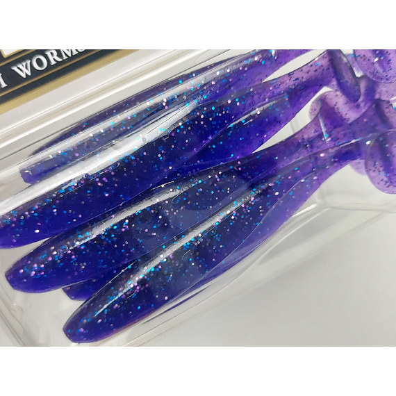 Силікон Keitech Easy Shiner 3.5", колір:ea#04 violet, Довжина силікону: 3.5" (8.9 см), Колір силікону: EA#04 Violet, фото , изображение 13