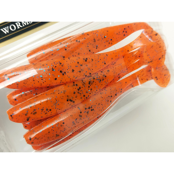 Силікон Keitech Easy Shiner 3.5" (7 шт/упак), колір:ea#13 spicy mustard/blue, Довжина силікону: 3.5" (8.9 см), Колір силікону: EA#13 Spicy Mustard/Blue, фото , изображение 8