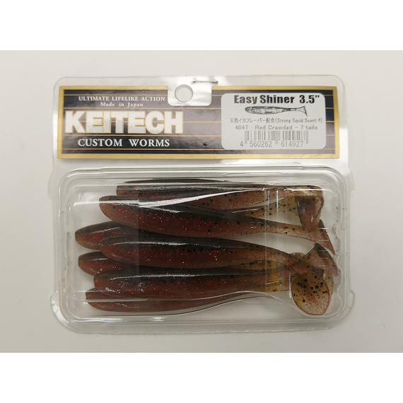 Силікон Keitech Easy Shiner 3.5", колір:404 red crawdad, Довжина силікону: 3.5" (8.9 см), Колір силікону: 404 Red Crawdad, фото , изображение 13