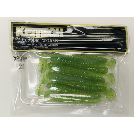 Силікон Keitech Swing Impact 3" (10 шт/упак), колір:424 lime chartreuse, Довжина силікону: 3" (7.6 см), Колір силікону: 424 Lime Chartreuse, фото , изображение 11