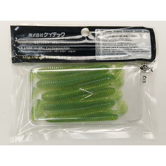 Силікон Keitech Swing Impact 3" (10 шт/упак), колір:424 lime chartreuse, Довжина силікону: 3" (7.6 см), Колір силікону: 424 Lime Chartreuse, фото , изображение 6